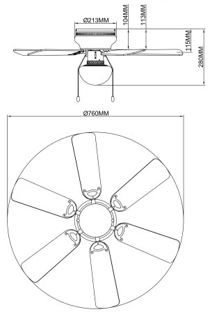 GLOBO Ventilátory UGO 0307W