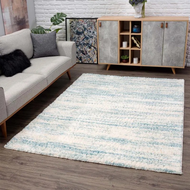 Dekorstudio Shaggy koberec s dlhým vlasom PULPY 524 - modrý Rozmer koberca: 80x300cm