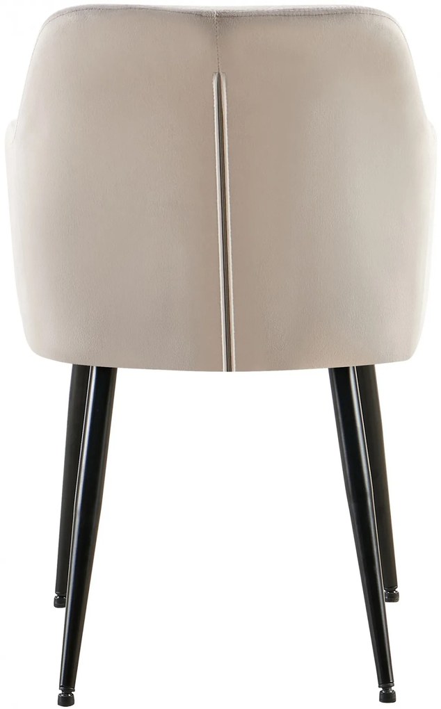 Jedálenská stolička Monett - zamat, B čierny rám - Sivá