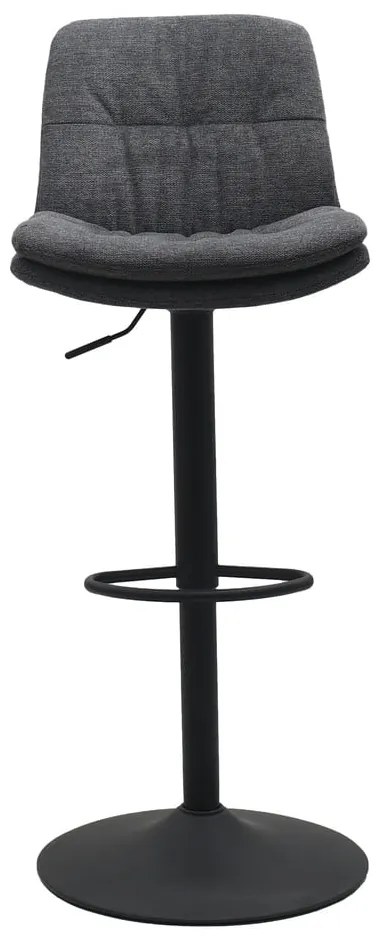 Tmavosivá barová stolička s nastaviteľnou výškou Colville – Unique Furniture