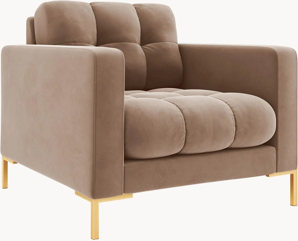 Kreslo v zamatovom vzhľade Bali