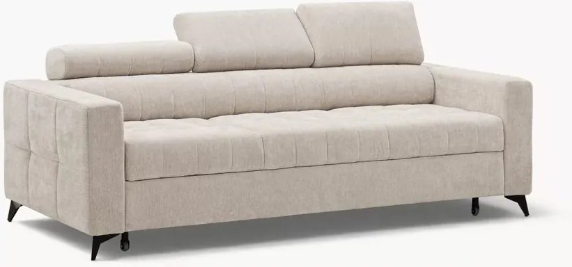 Sofa Nardo s funkciou spania - svetlý béžový šenil Vibe 06