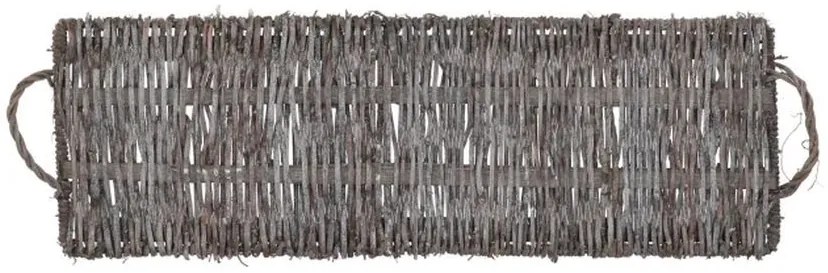 Sivý drevený dekoračný podnos Masai Vine - 40*20*3 cm