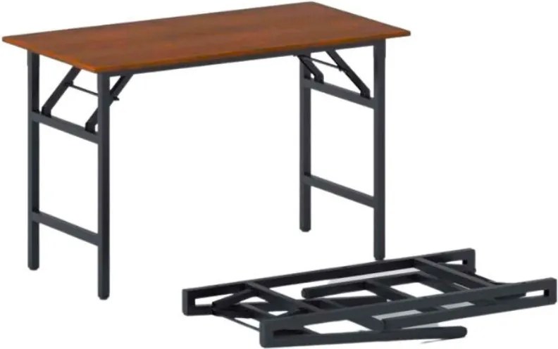 Konferenčný stôl FAST READY, 120x60 cm, čierna podnož, čerešňa