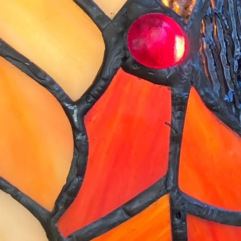 Tiffany tienidlo na lampu LÍSTKY Ø12