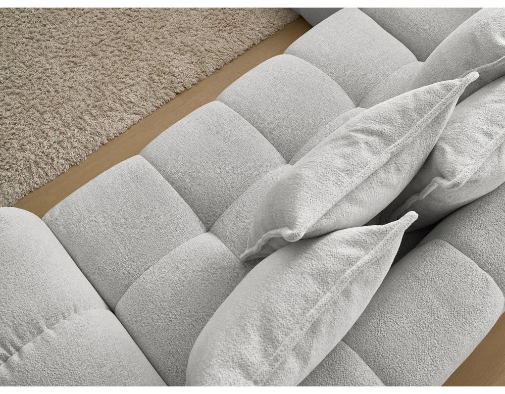 Svetlosivá ženilková rozkladacia/s úložným priestorom rohová pohovka (ľavý roh/do L) Everest – Bobochic Paris