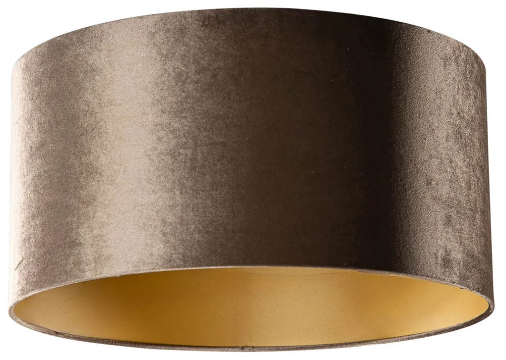 Zamatový tienidlo hnedé so zlatým vnútorným 50/50/25