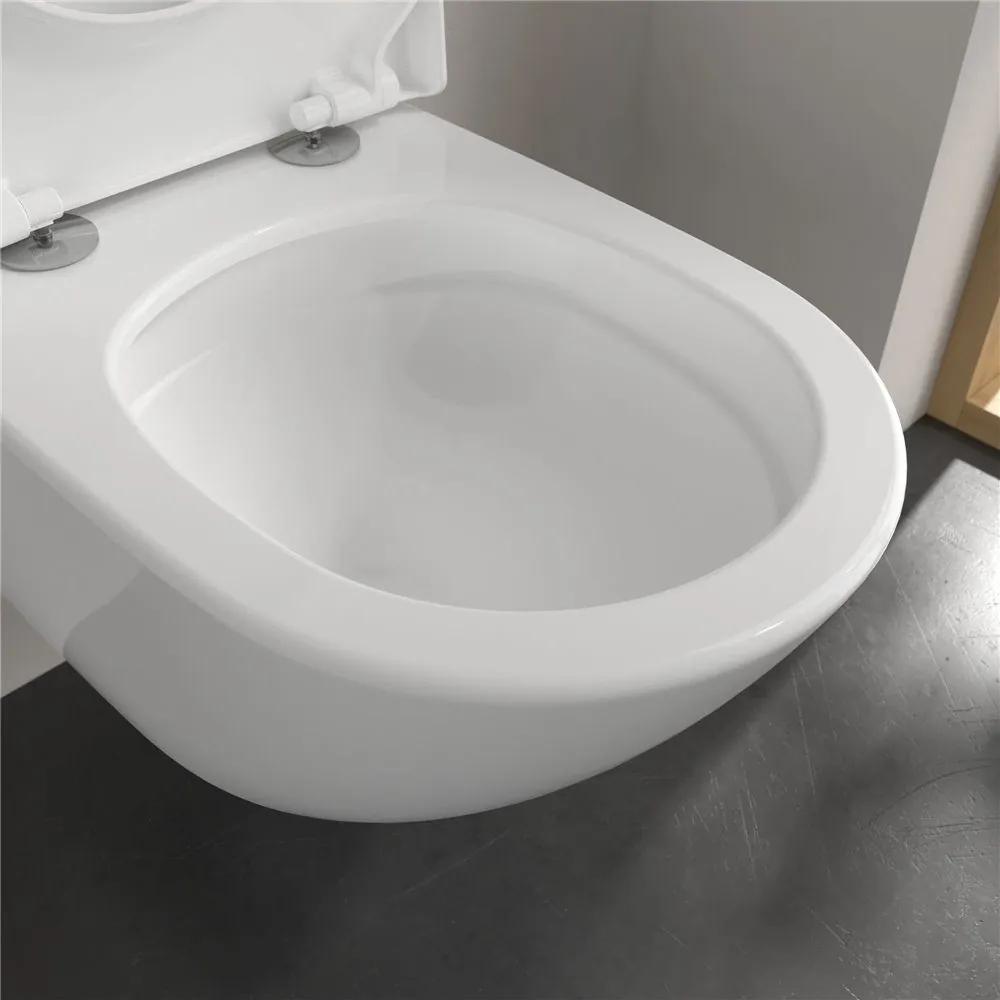 VILLEROY &amp; BOCH Subway 3.0 Combi-Pack, závesné WC s TwistFlush + WC sedátko s poklopom, s QuickRelease a Softclosing, biela alpská, s povrchom CeramicPlus, 4670TSR1