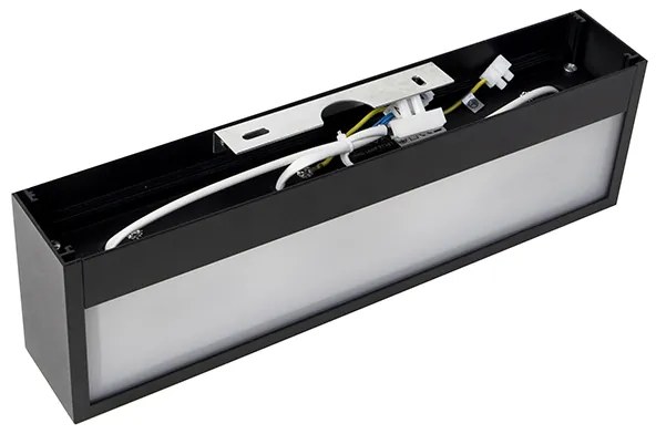 Dizajnová obdĺžniková nástenná lampa čierna 35 cm - Houx