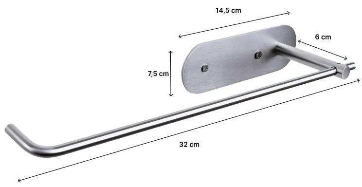 Erga Cesto, držiak na kuchynské papierové utierky 32cm, nerezová, ERG-YKA-CH.CESTO