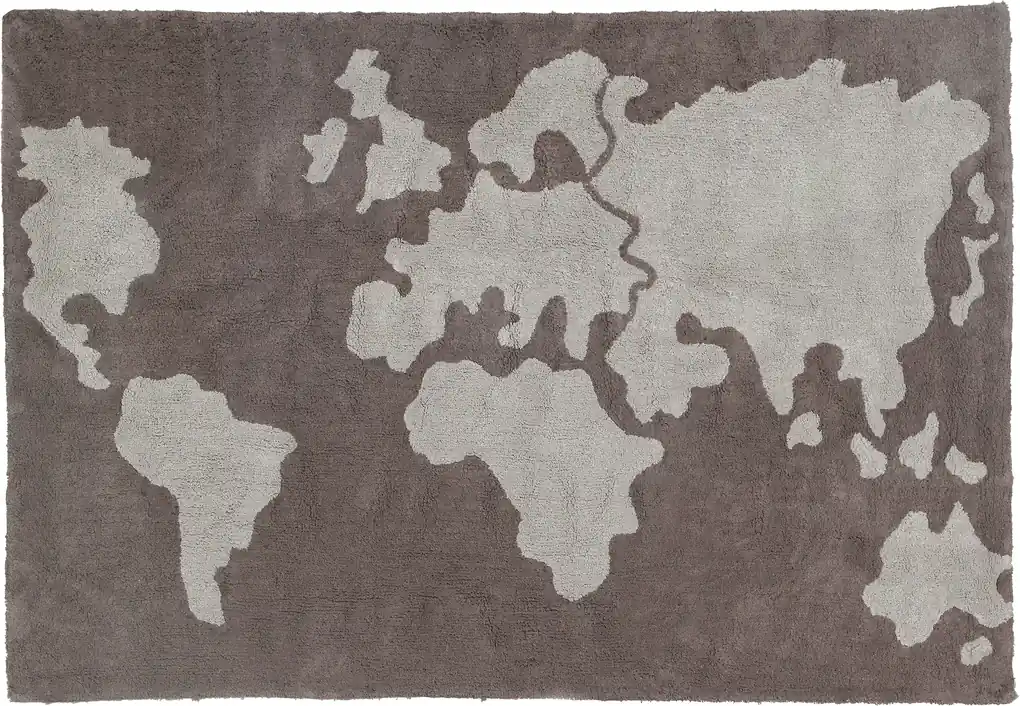 Lorena Canals koberce Ručně tkaný kusový koberec World Map - 140x200 cm |  Biano