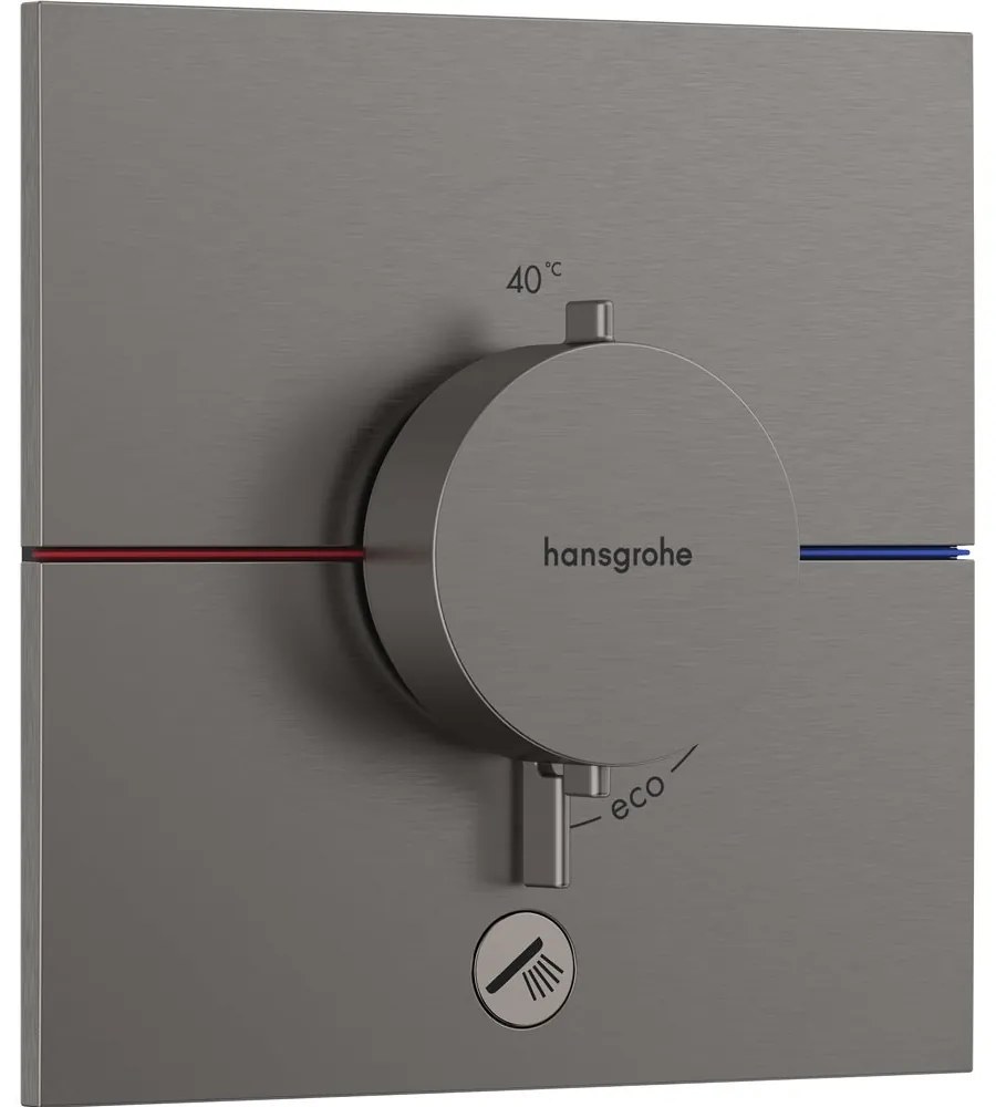 HANSGROHE ShowerSelect Comfort E termostat pod omietku pre 1 spotrebič a ďalší výtok, kartáčovaný čierny chróm, 15575340