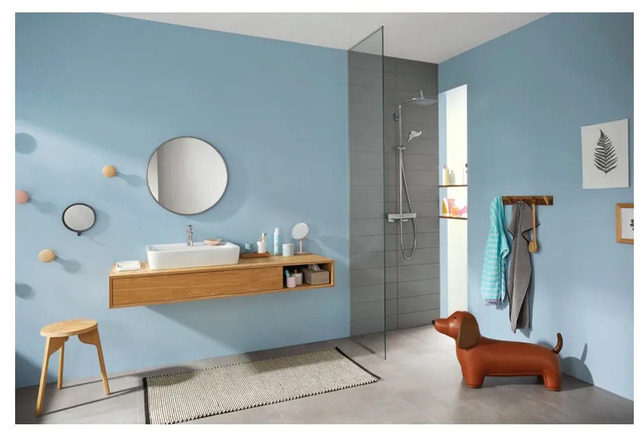 Hansgrohe Croma E, showerpipe 280 1jet so sprchovým termostatom, chróm, HAN-27630000
