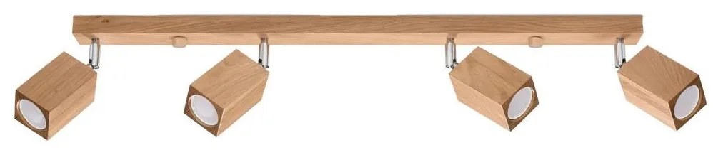 Sollux SL.1038 - Bodové svietidlo KEKE 4xGU10/40W/230V dub