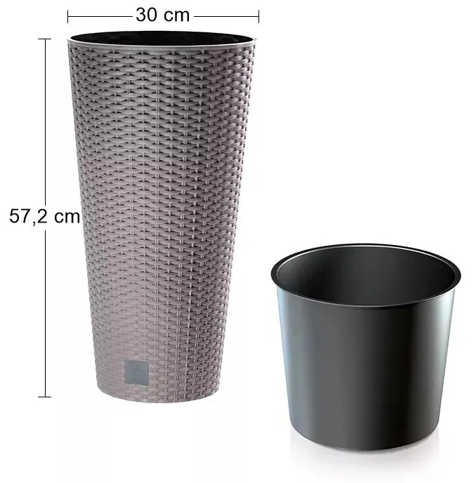 Plastový kvetináč DRTUS300 30 cm - mocca