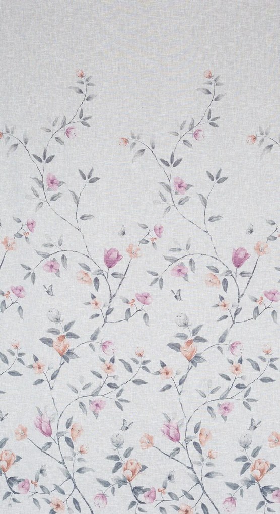 ZÁCLONA NA KRÚŽKOCH ANTEA 140X250 CM KVETY