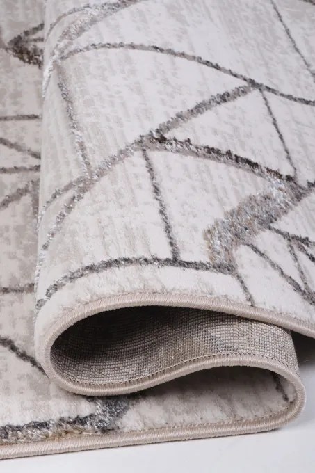 Koberec Safir 172 krémový / tmavohnedý