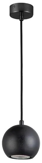 Závesný luster na lanku 1xGU10/10W/230V, priemer 11 cm, masív (jaseň)