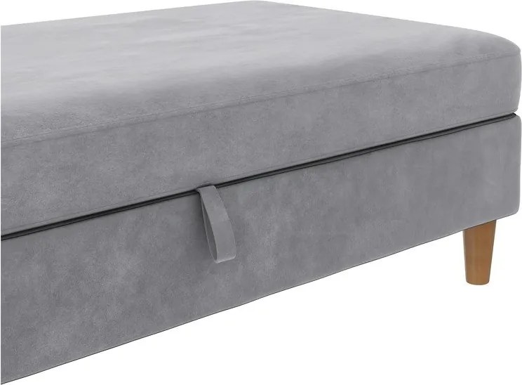 Svetlosivá zamatová podnožka Lilly – Støraa