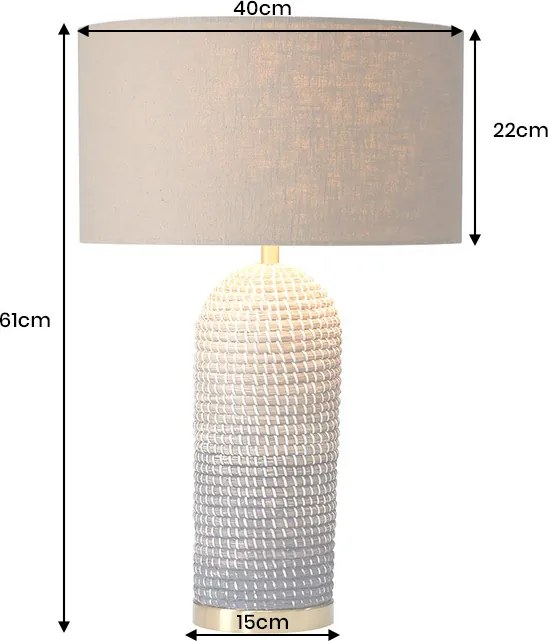 Dizajnová stolová lampa Saretha 61 cm hnedá