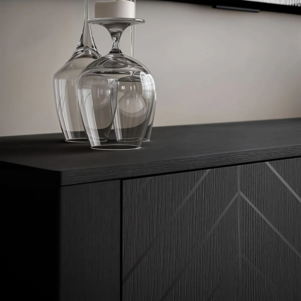 TV STOLÍK SALOME ČIERNY 160 cm