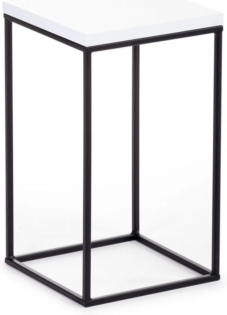 STOJAN NA KVETINÁČ BASICLOFT 40X24X24 CM ČIERNA/BIELA