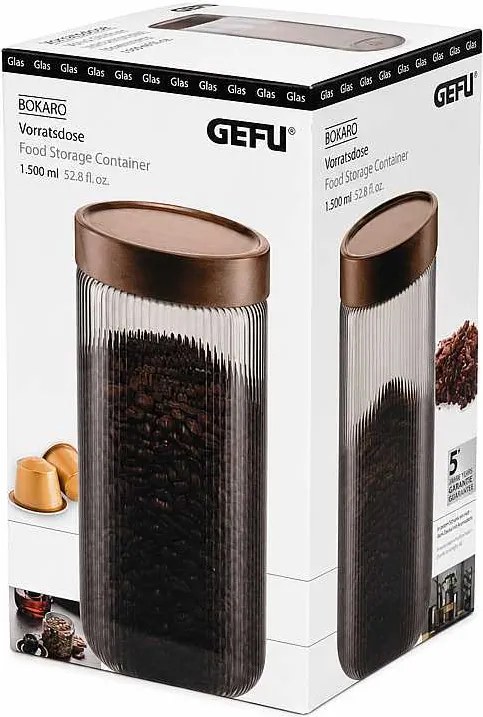 Gefu dóza Bokaro s dreveným viečkom 1500 ml