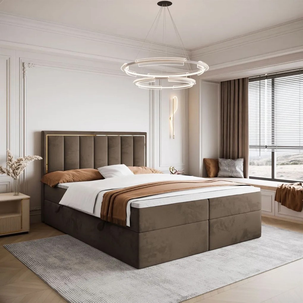 MANŽELSKÁ POSTEĽ MELISSA 160X200 ROYAL VELVET HNEDÁ