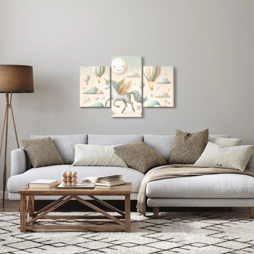 Obraz - Šťastný jednorožec (90x60 cm)