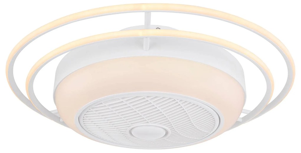 LED stropný ventilátor Romario Ø 76cm, 3 kruhy CCT