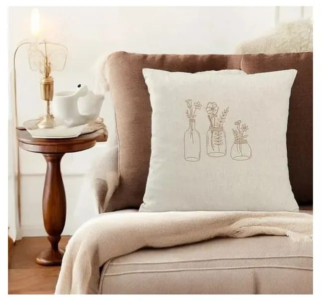 Obliečka na vankúš s prímesou bavlny 45x45 cm – Mila Home