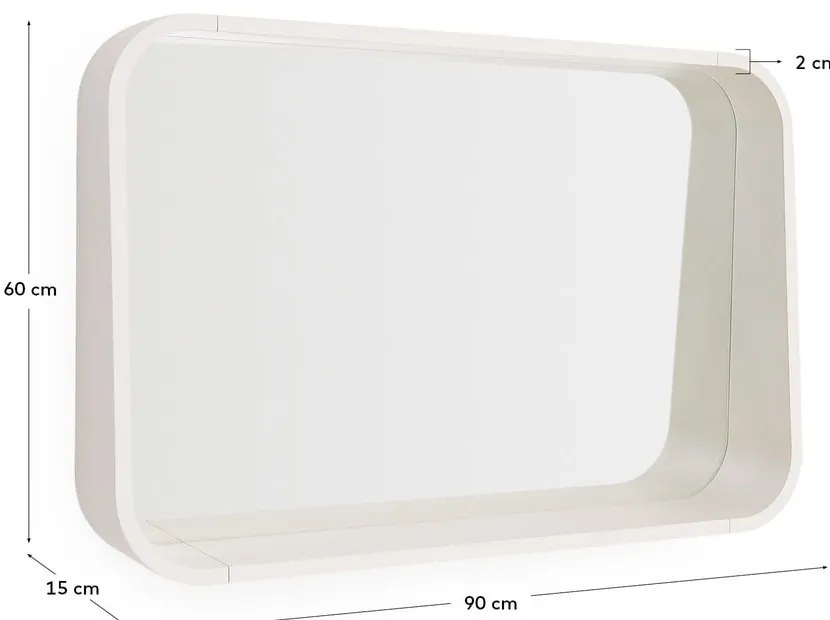 Nástenné zrkadlo 90x60 cm Salaya – Kave Home