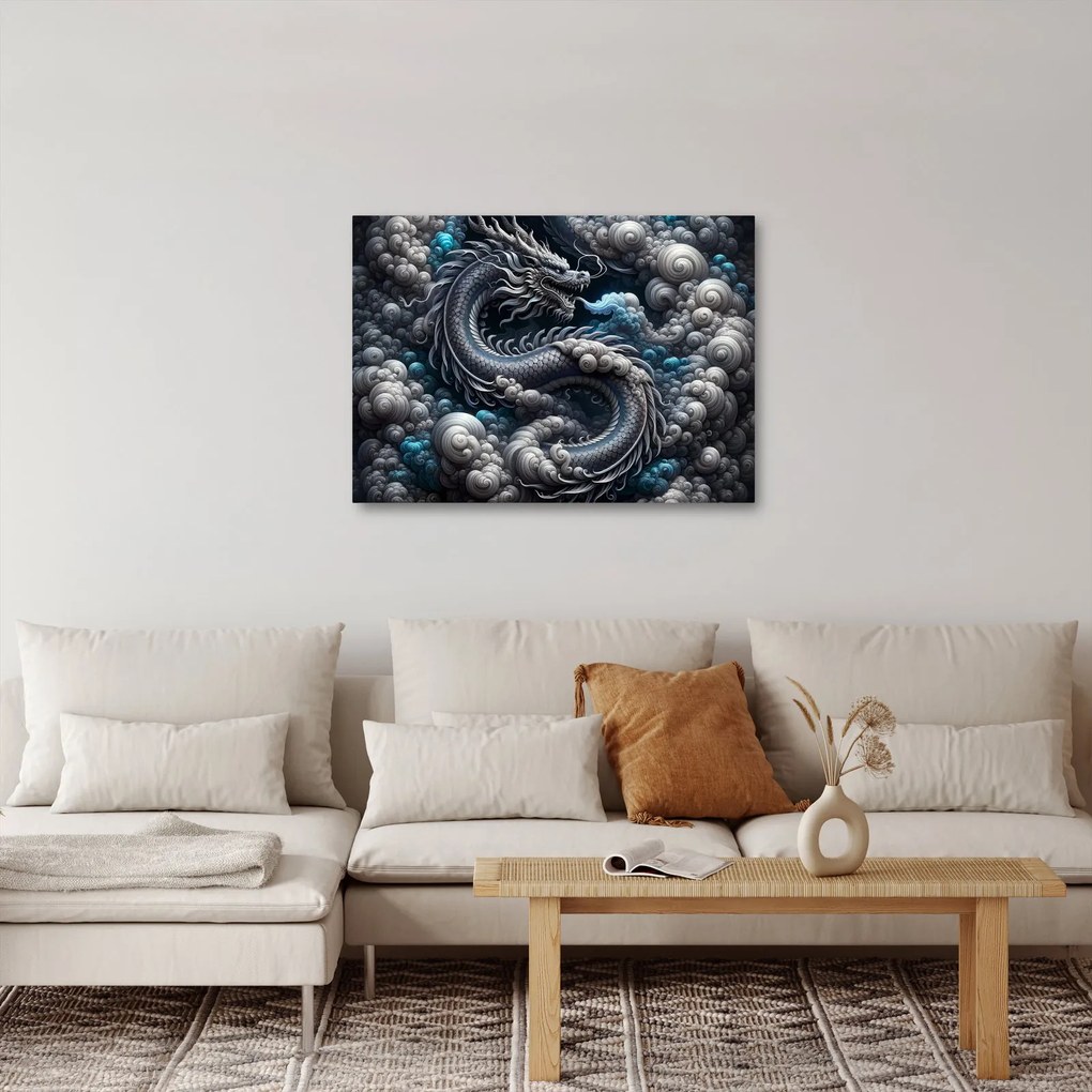 Obraz – Drak v dyme (70x50 cm)