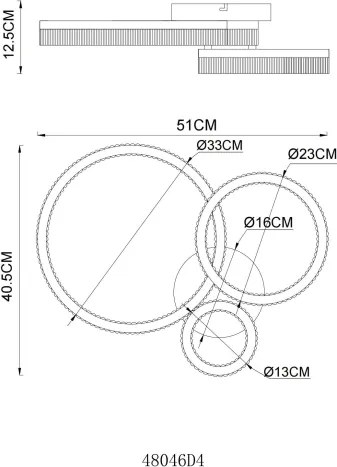 Globo 48046D4 - LED stropné svietidlo ZARA LED/24W/230V 3000K 40,5x51 cm