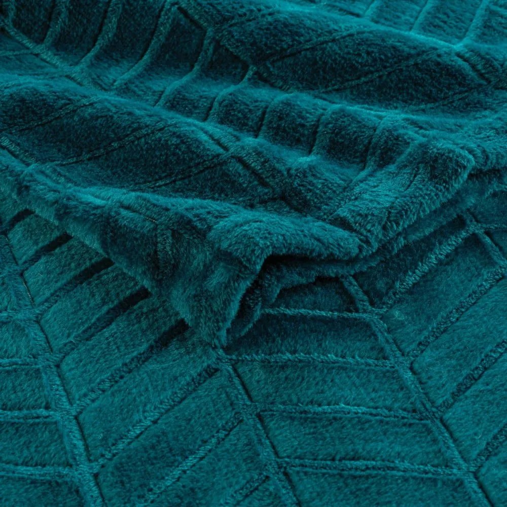 Modrý pléd z mikroflanelu 180x220 cm Arya – douceur d'intérieur