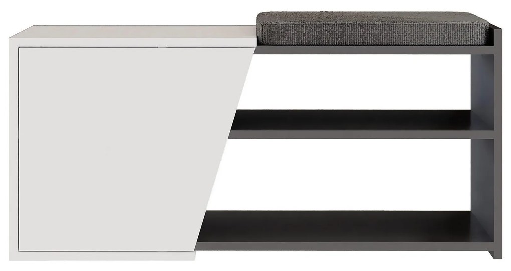 Botník Tinasa (antracit + biela). Akcia -17%. Vlastná spoľahlivá doprava až k Vám domov. 1094601