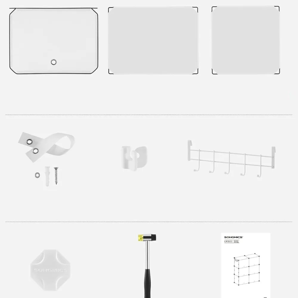 Organizér na topánky KIMBERLY, 10 boxov, biela/priesvitná SongmicsHome