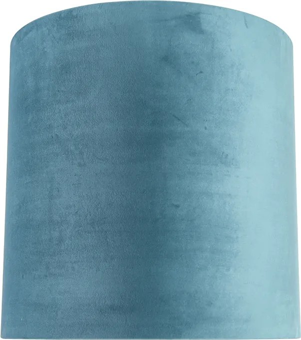 Zamatové tienidlo modré 40/40/40 so zlatým interiérom