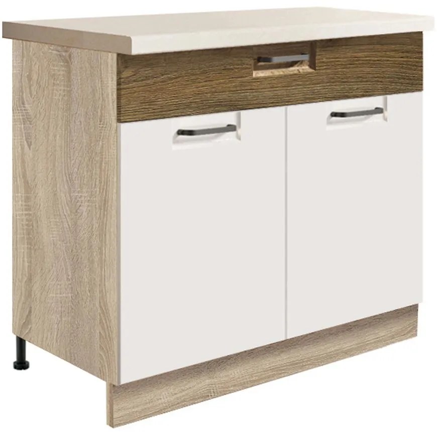 Skrinka do kuchyne Favorit 7d Sonoma/White+Ribbeck