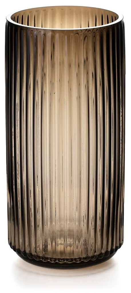 AmeliaHome Váza TRENO 19,5 cm hnedá, velikost 9.5x9.5x19.5cm
