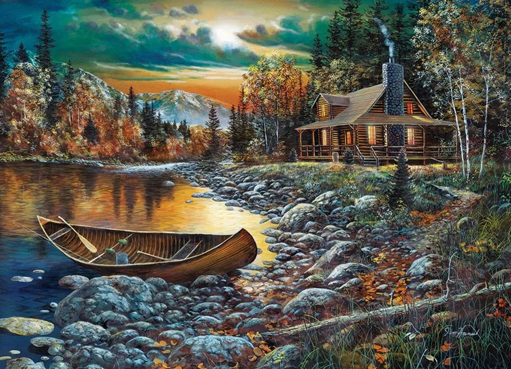 Cobble Hill Puzzle Útočisko v horách 1000 dielikov