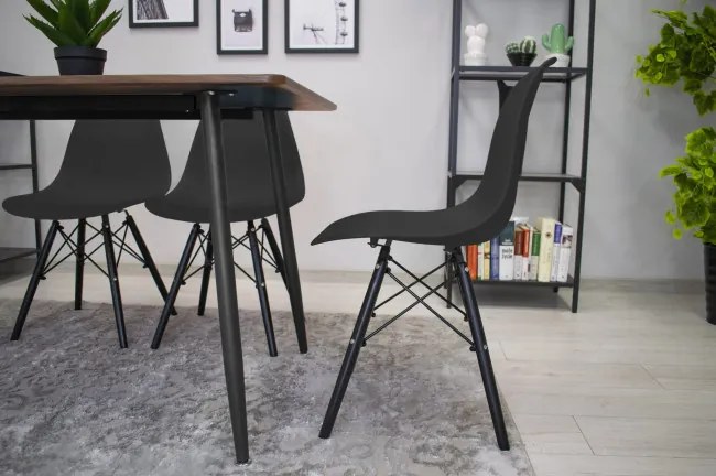 Set jedálenských stoličiek OSAKA čierne (čierne nohy) 4ks