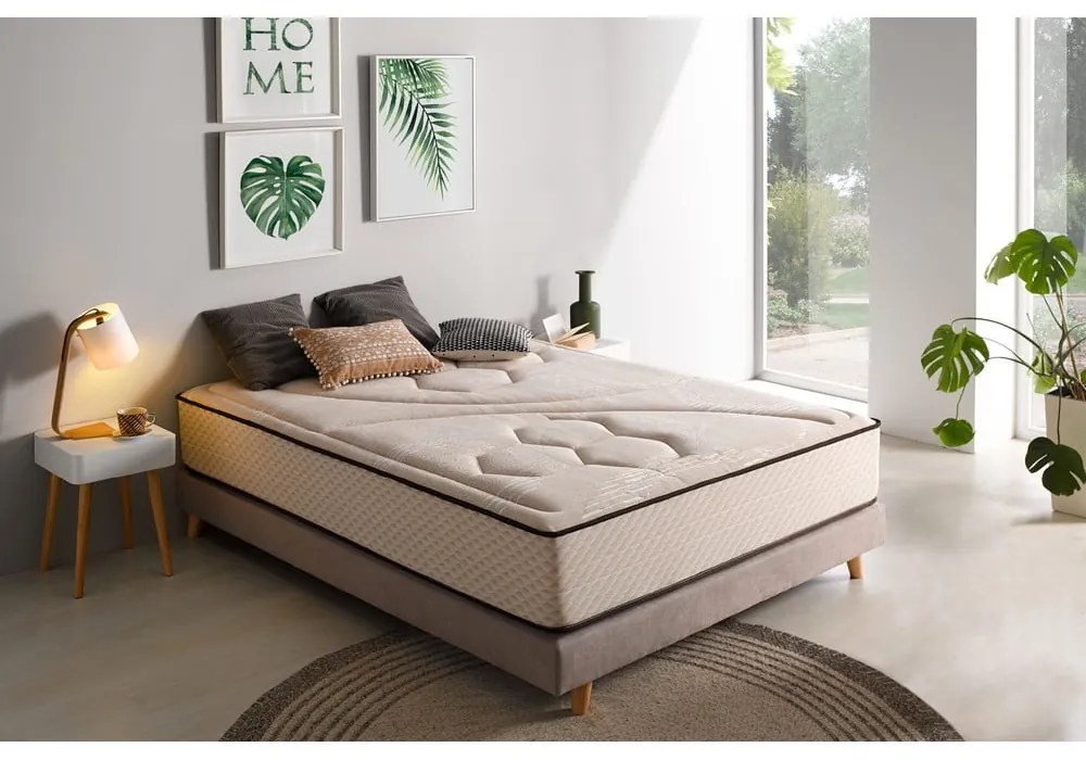 Tvrdý/stredne tvrdý penový obojstranný termoregulačný matrac 200x200 cm Tempus Gold – Moonia