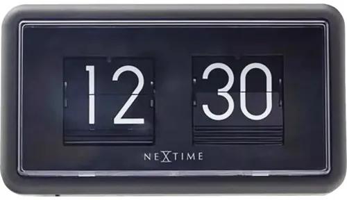 Preklápacie hodiny NeXtime 10x18 cm čierne