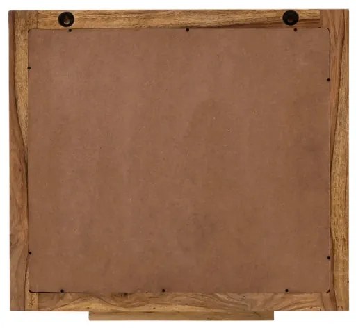 furniture-nabytek.cz - Masívne kúpeľňové zrkadlo Lagos z palisandrového dreva, lakované, hnedé – 70×66 cm