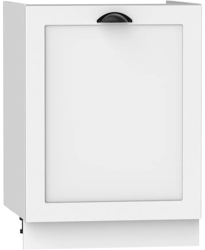 Kuchynská skrinka Adele D60zl Pl Biely hrášok/Biely