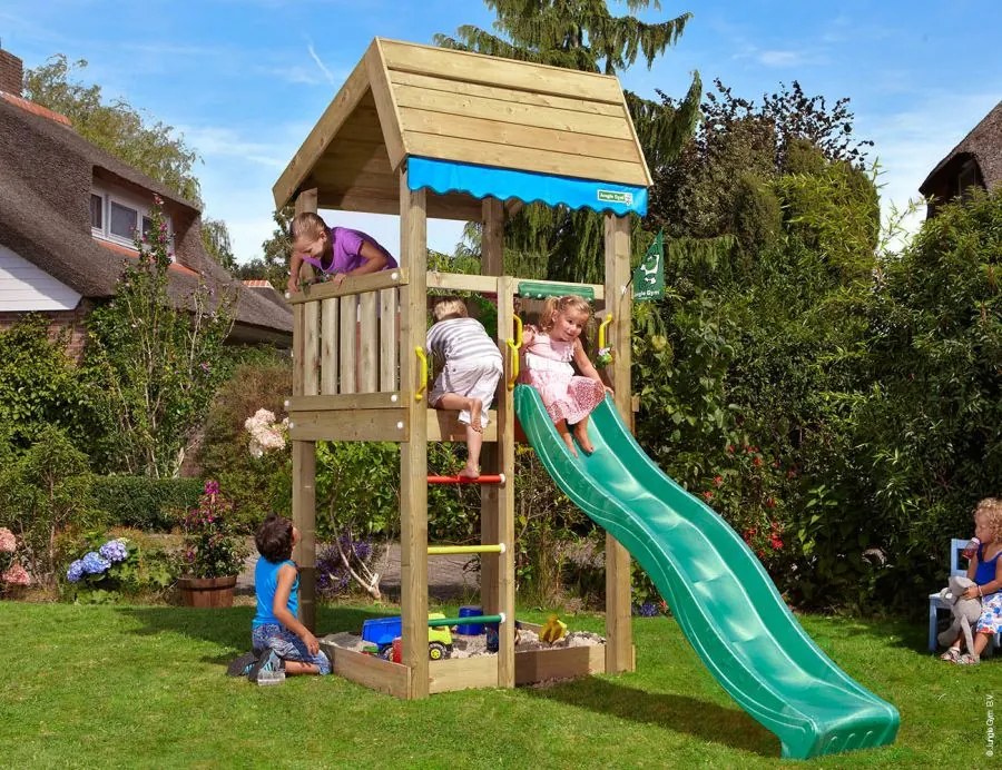 Ihrisko Jungle Home so šmykľavkou a modulom Climb Frame 2.0