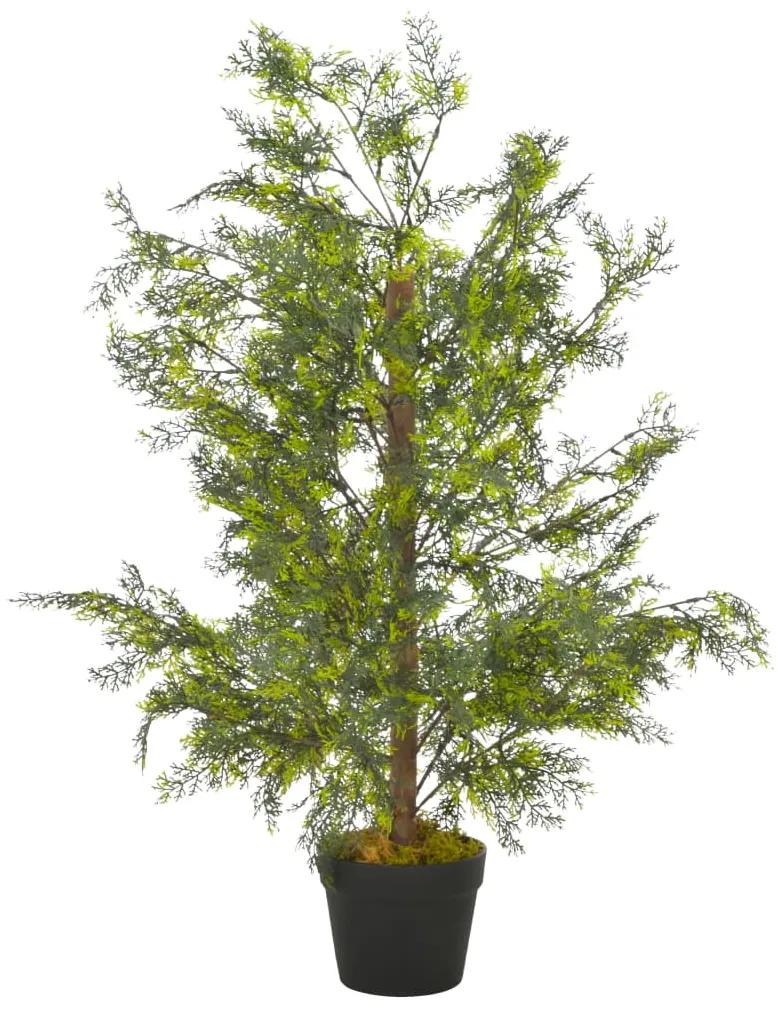 vidaXL Umelá rastlina strom cyprus s kvetináčom zelená 90 cm
