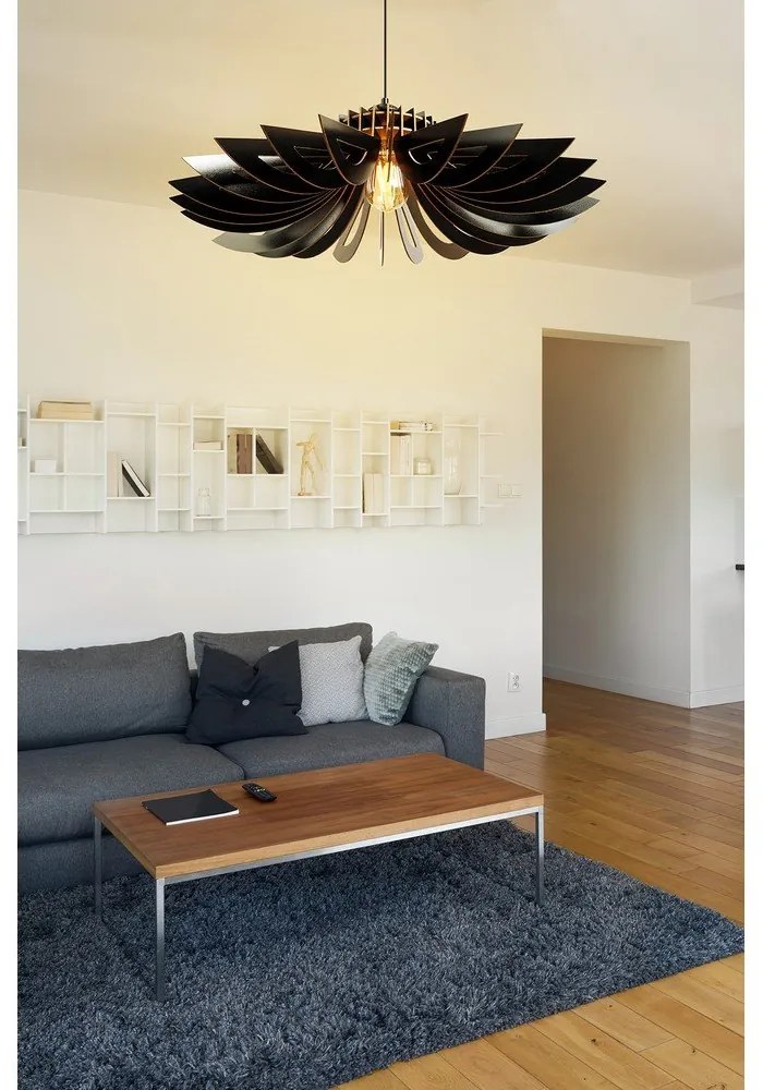 Čierne závesné svietidlo ø 68 cm – Opviq lights