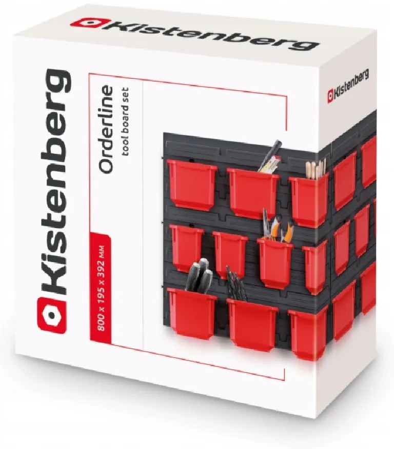 Kistenberg Závesný panel s 20 boxy na náradie ORDERLINE 800x165x400
